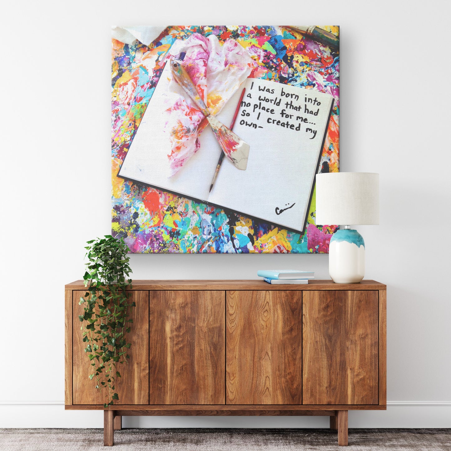 quote canvas decor from Carini Arts