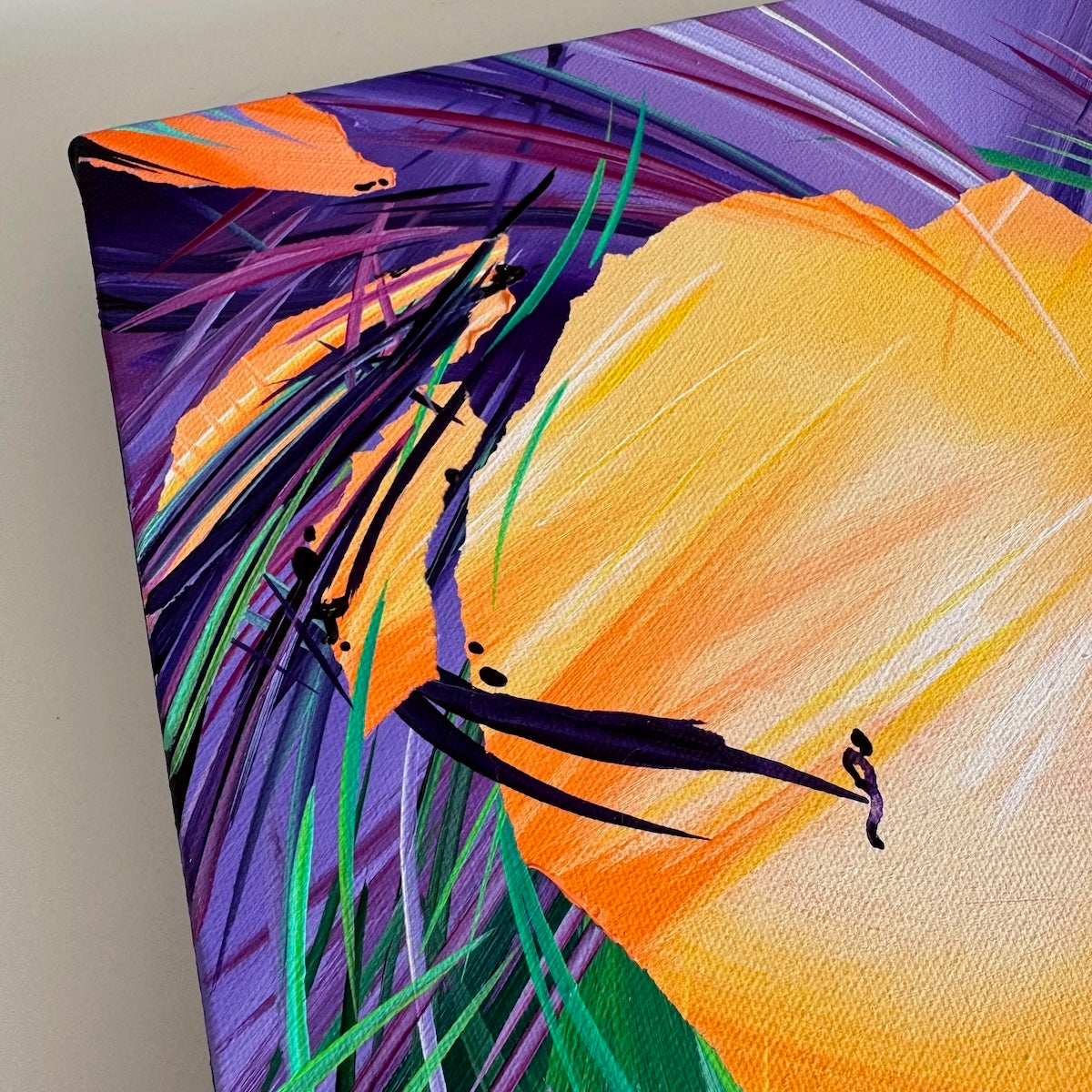 Colorful abstract acrylic paintings by renowned contemporary artist Michael Carini in La Jolla
