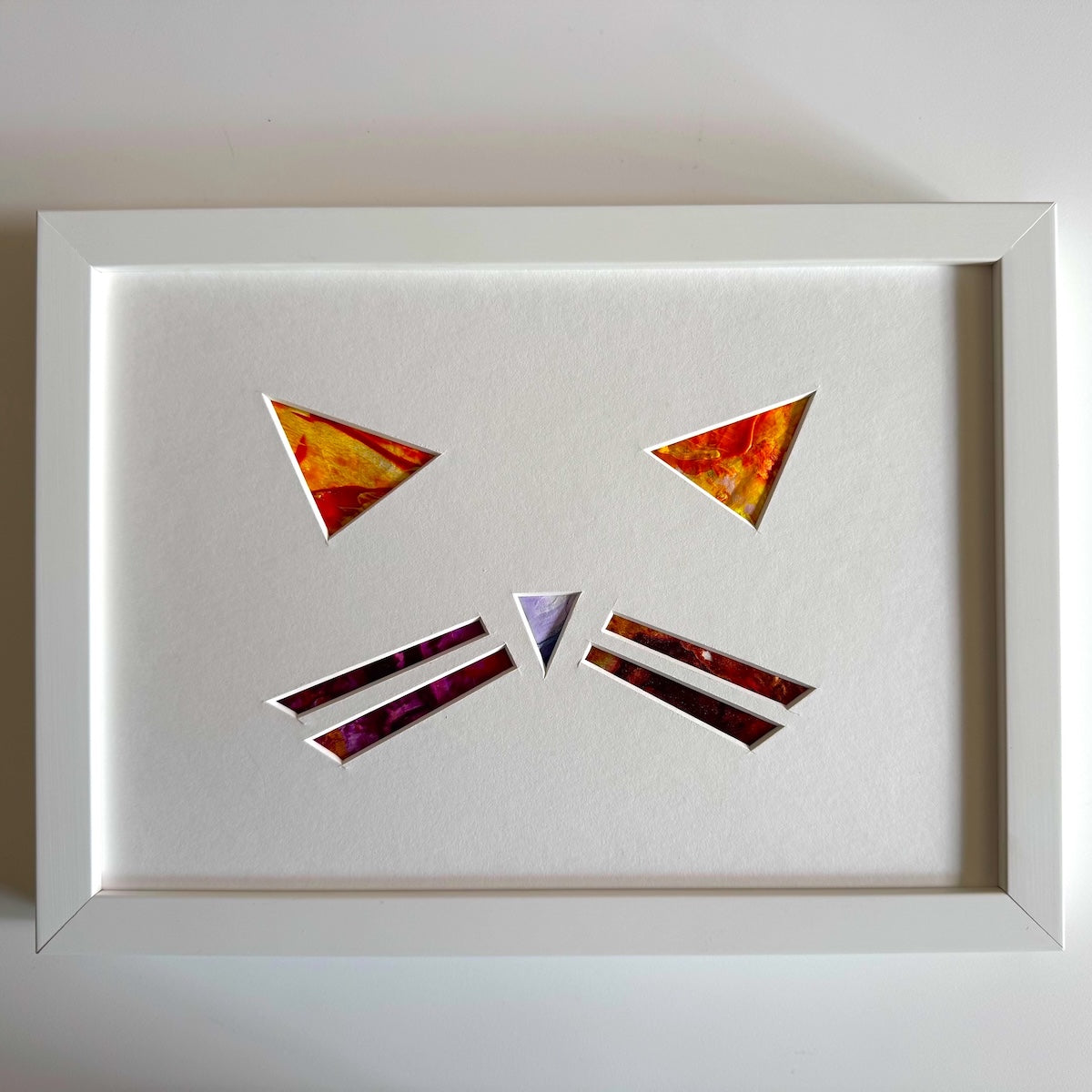 Recycled art and cat paintings by Michael Carini of Carini Arts