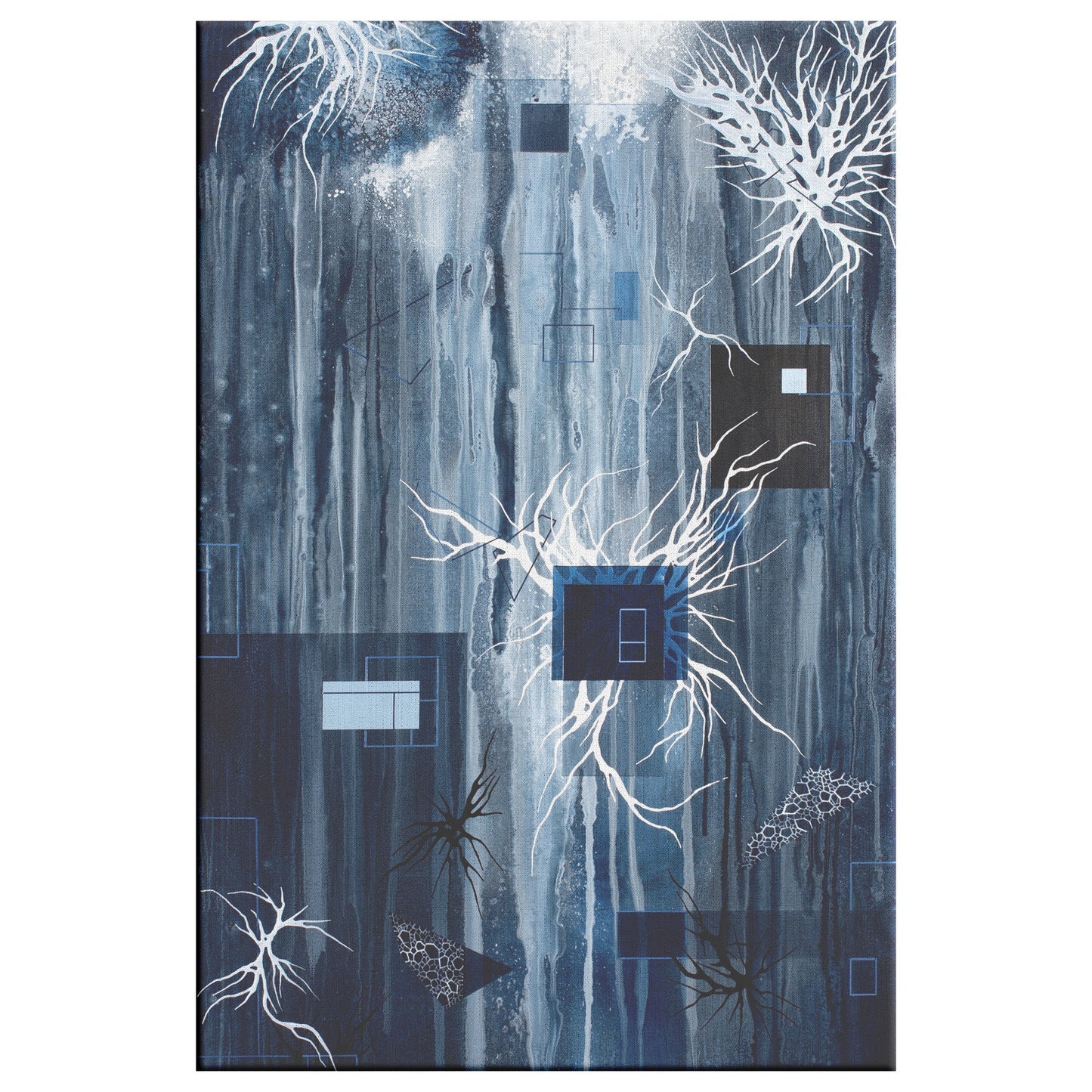 stunning black, white, and grey art and decor by Carini