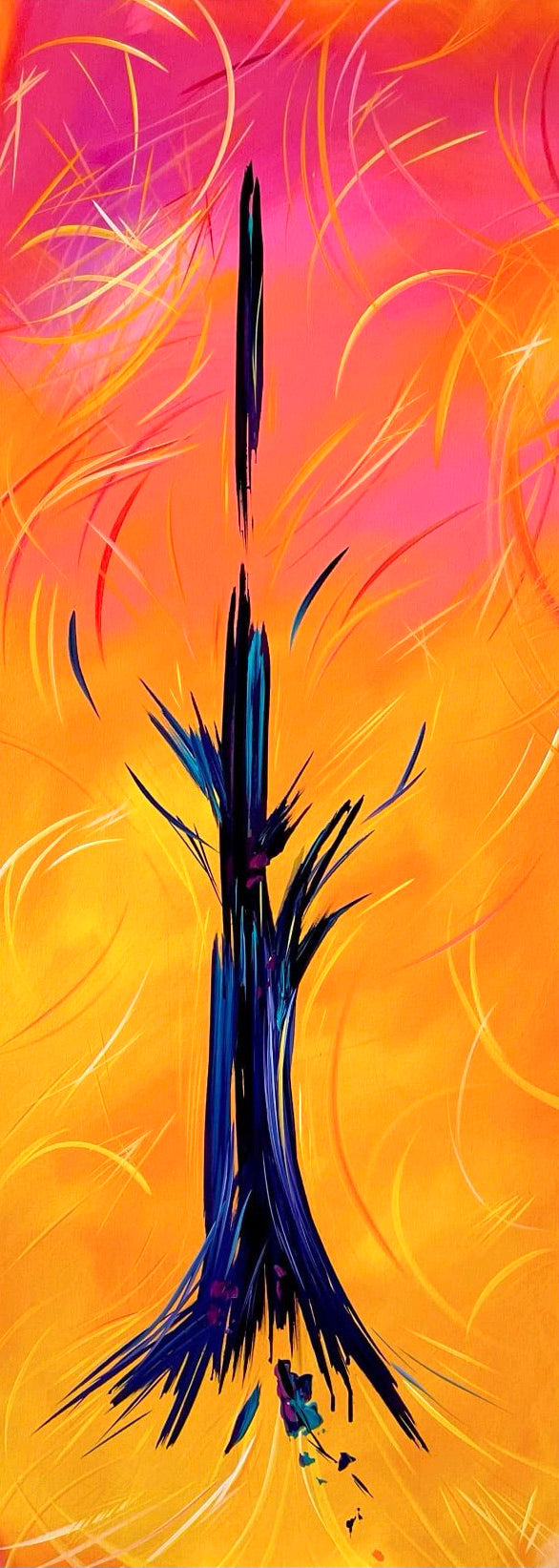 tree of life painting by abstract artist Michael Carini