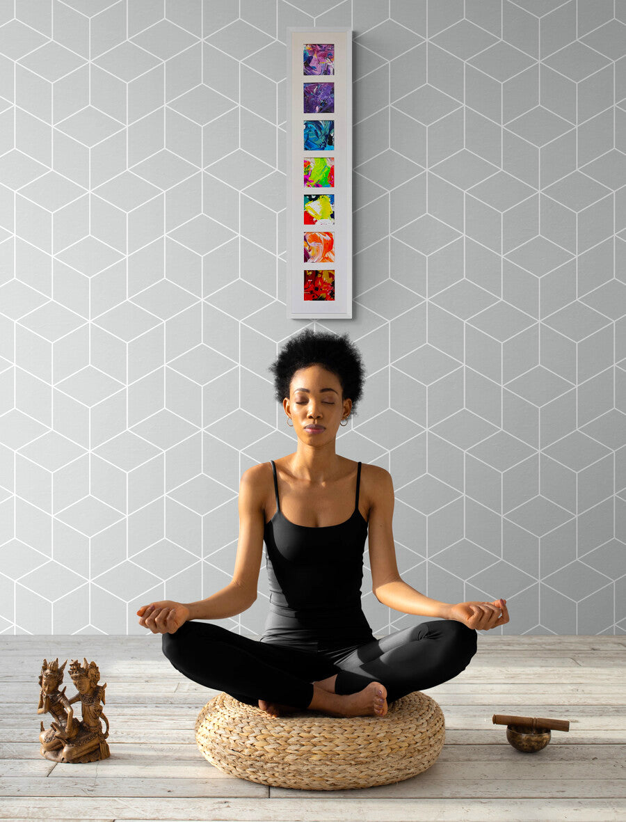 Michael Carini's Beautiful Accidents collection dives into the healing arts while exploring color chakras