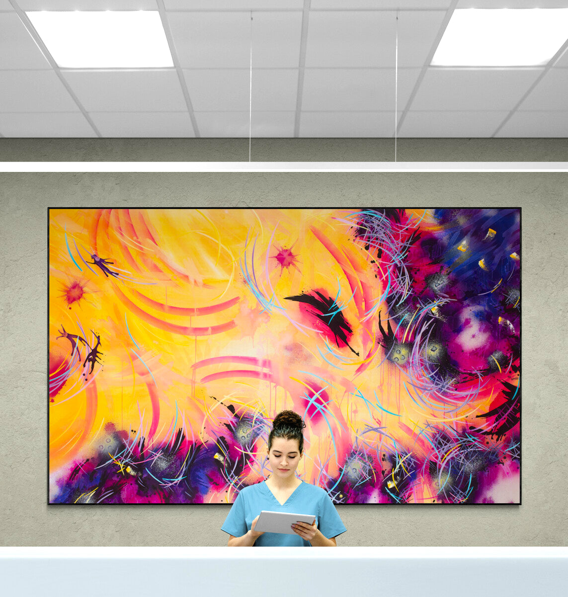luxury hospital art and decor by Michael Carini. Scottsdale, Laguna, Southern California, Northern California.