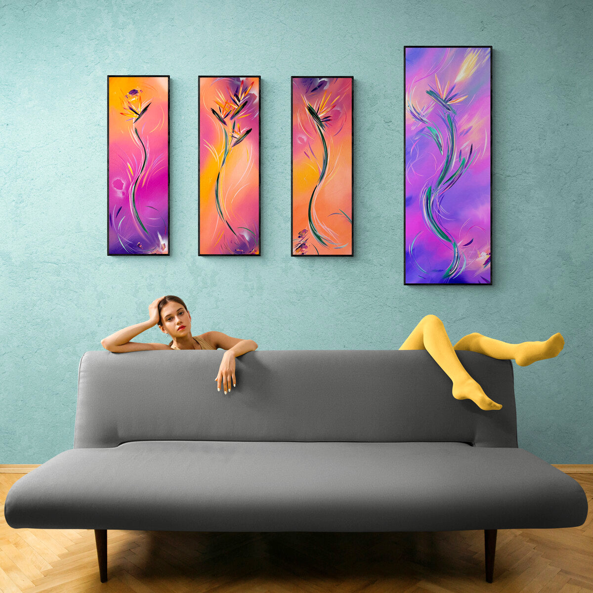 stunning flower paintings from Carini Arts