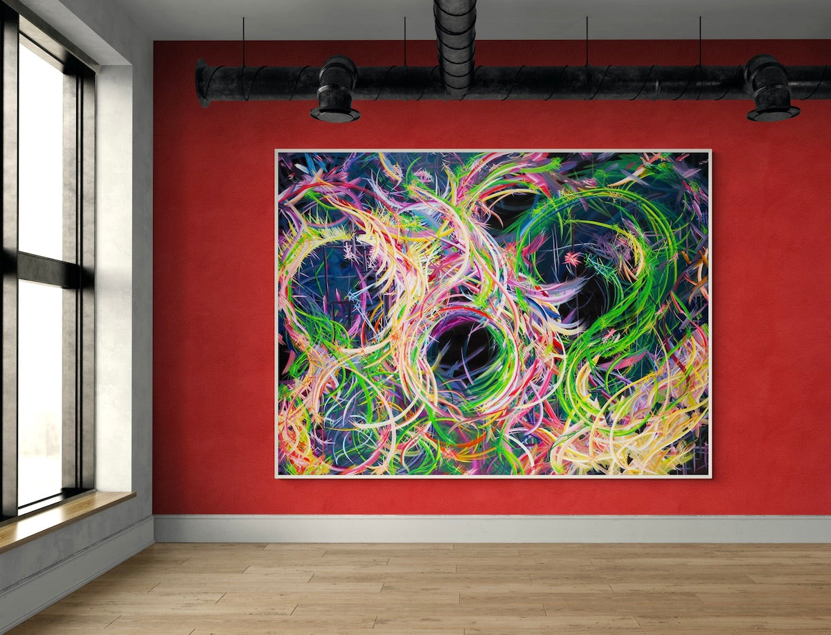Exquisite Alice in Wonderland art for sale by contemporary abstract artist Michael Carini of Carini Arts in Southern California