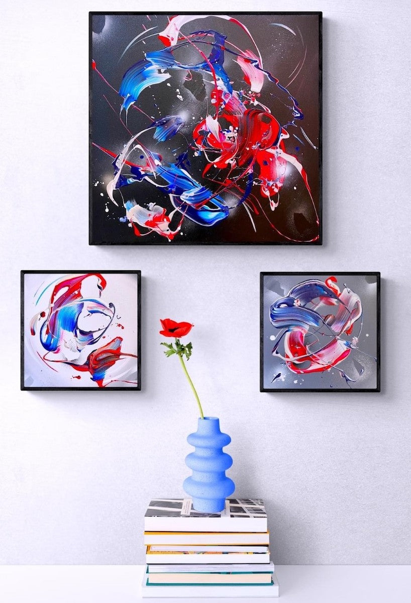 USA themed artwork with State of the Union by contemporary abstract painter Michael Carini from San Diego, CA