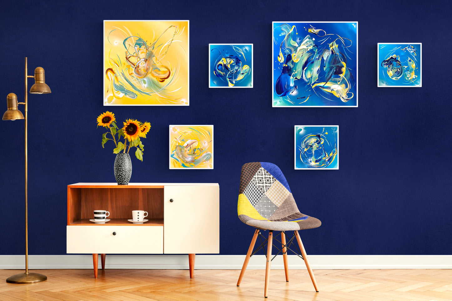 Van Gogh inspired paintings from contemporary abstract artist Michael Carini of Carini Arts