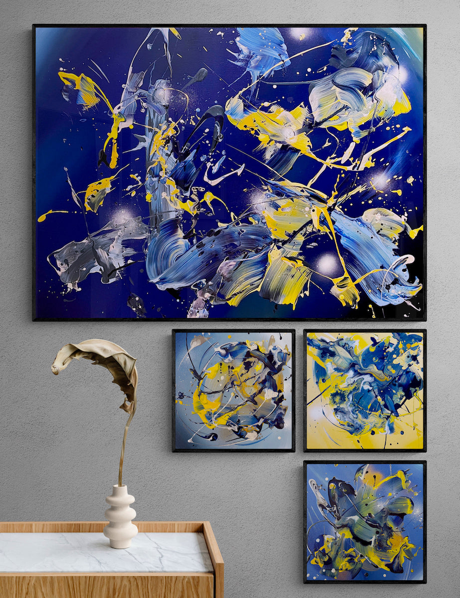 expressive abstract art with a unique twist from trending abstract artist Michael Carini of Carini Arts