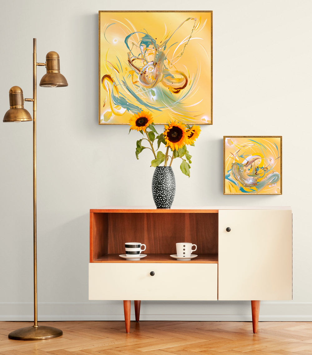Van Gogh's Sunflower Petals - Original Painting **