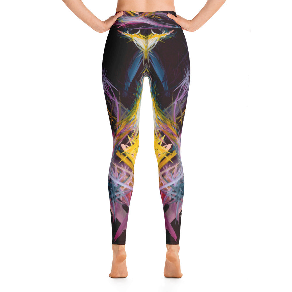 Fractured Realities And Dreams Brought To Light Leggings - Carini Arts