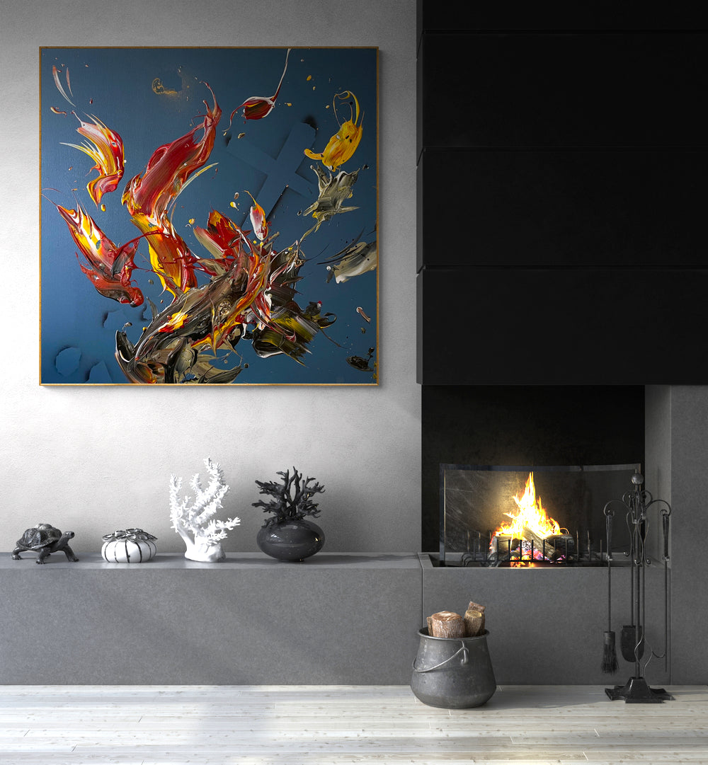Michael Carini is one of the hottest trending contemporary abstract artists with his bold and unique abstract paintings.