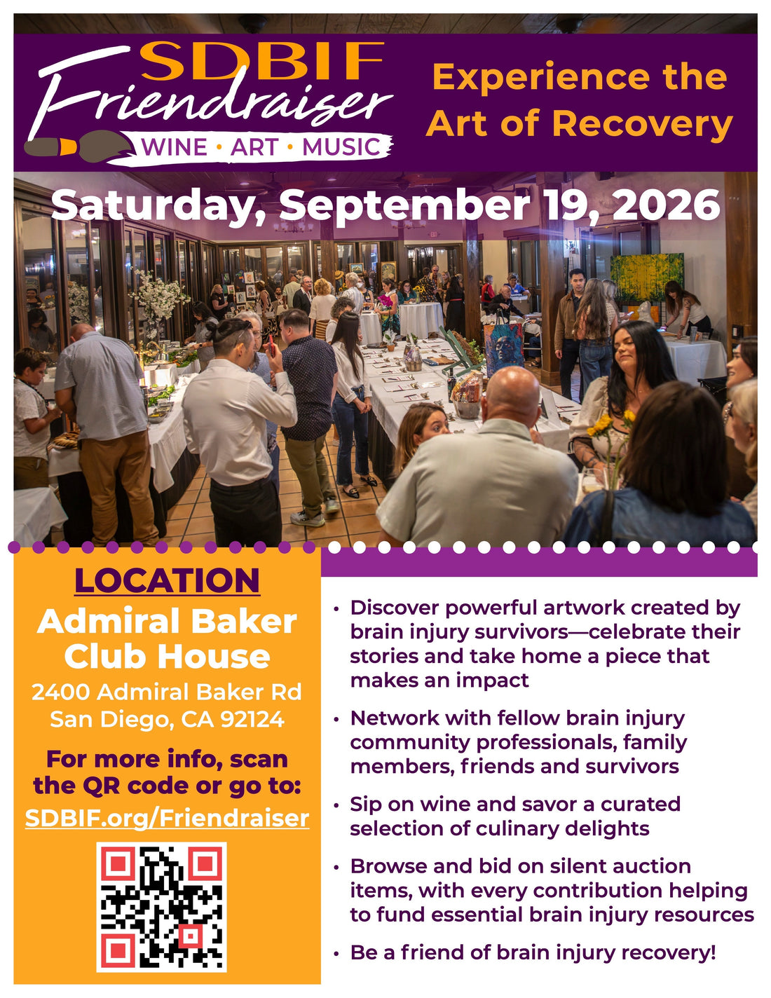 Michael Carini will be the featured artist for the San Diego Brain Injury Foundation's Friendraiser