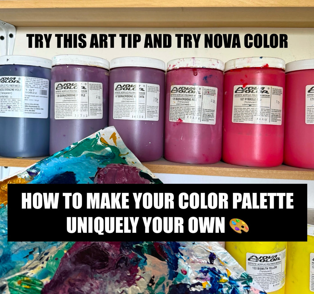 How to make your color palette uniquely your own. Art tips from artist Michael Carini of Carini Arts using Nova Color Paint.