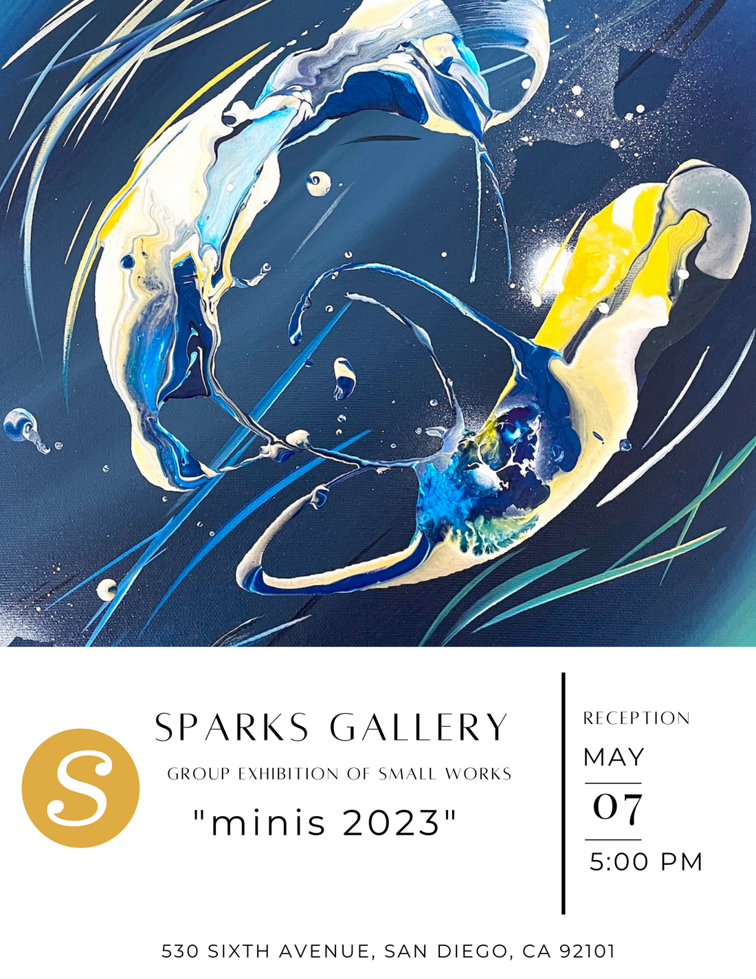 Michael Carini art on exhibit at Sparks Gallery in the Gaslamp district near the heart of Downtown San Diego