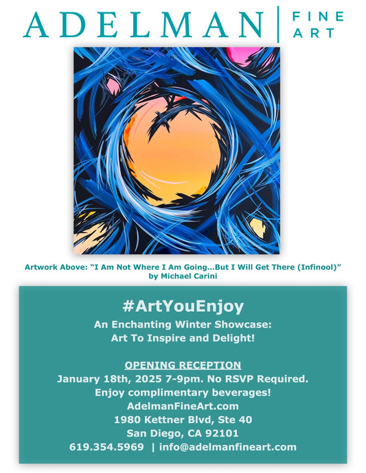Michael Carini art on exhibit at art gallery in San Diego, CA