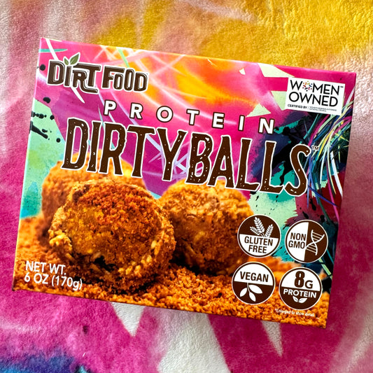Michael Carini partners with Dirt Food to put art on the box of Dirty Balls