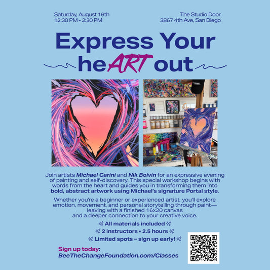 mindful art experience and artist workshop
