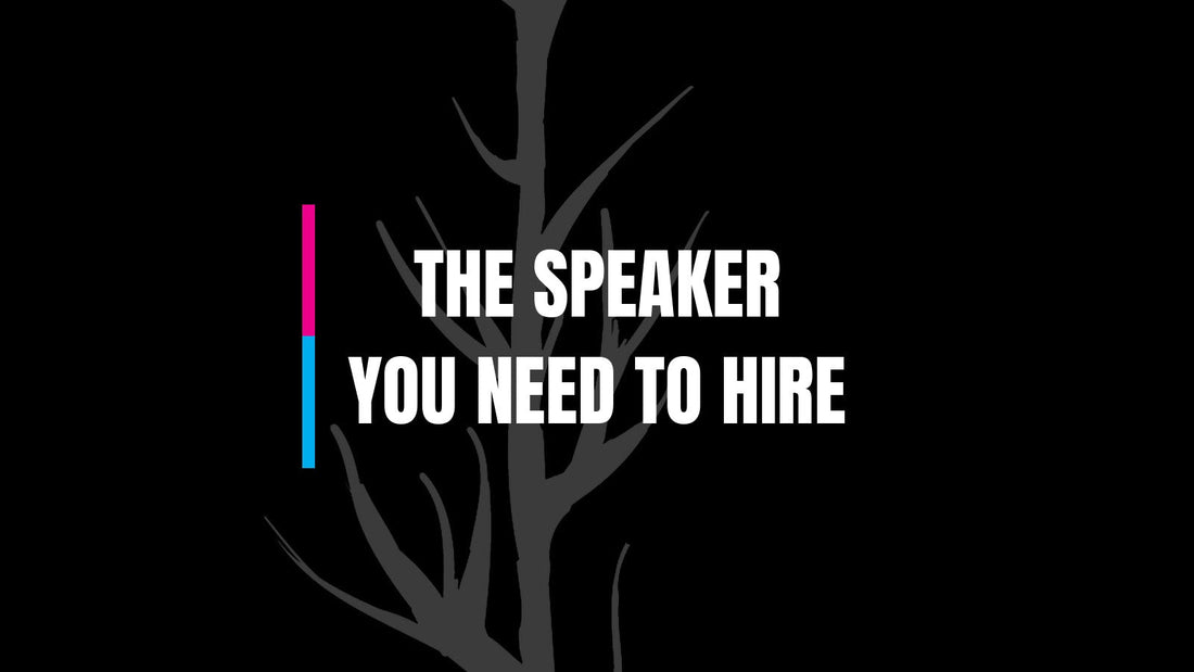 The Speaker You Need to Hire - San Diego artist Michael Carini speaking on stage