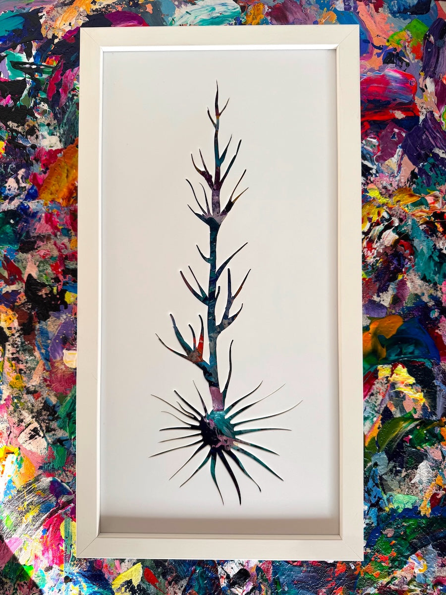 Neuron art and neurology based artwork inspired by traumatic brain injury. Art for doctors offices and hospitals. The perfect art for a neurology department. Art focused on healing and navigating trauma. Interior design and decor in Palm Springs.