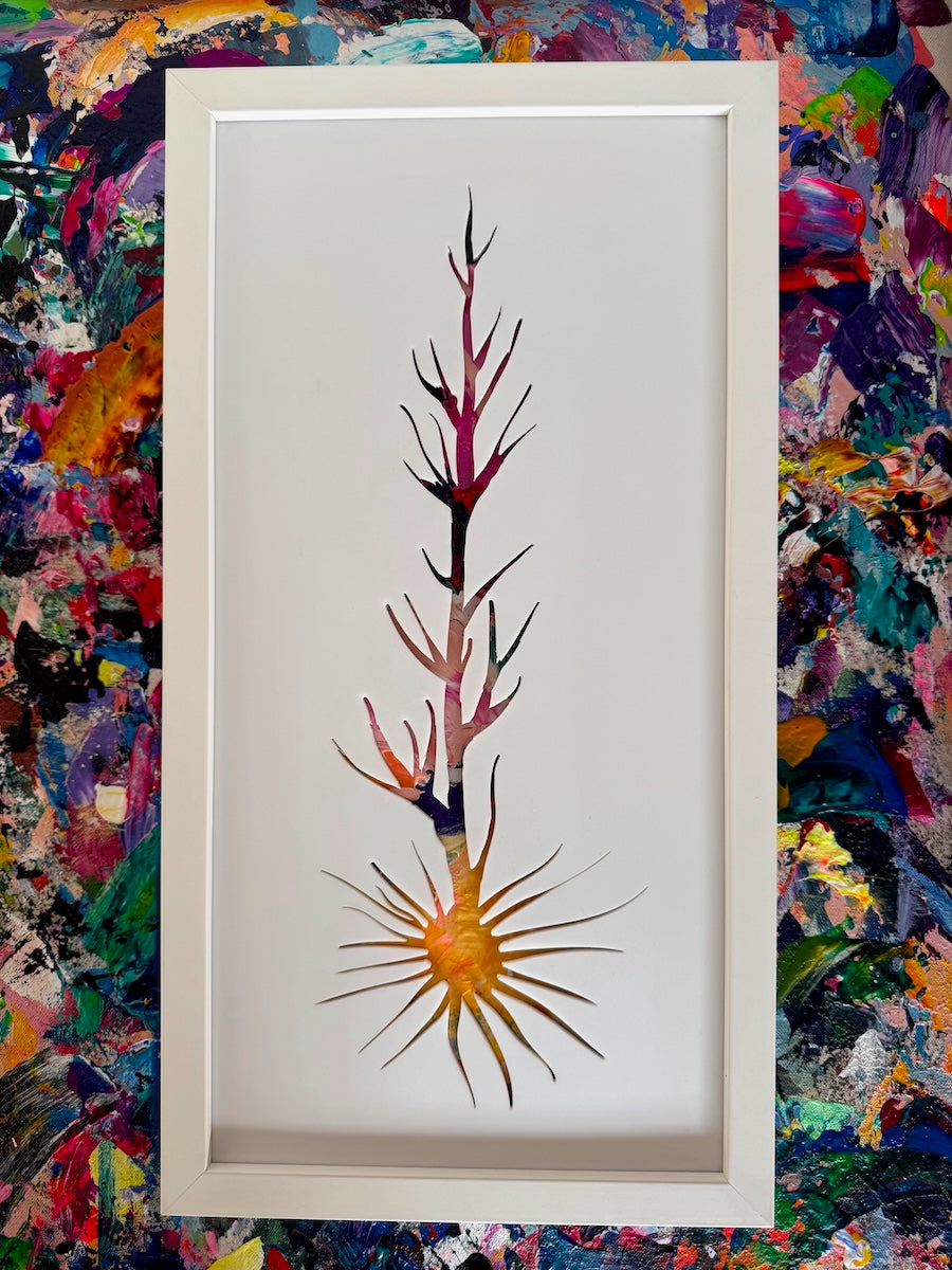 Neuron art and neurology based artwork inspired by traumatic brain injury. Art for doctors offices and hospitals. The perfect art for a neurology department. Art focused on healing and navigating trauma. Interior design and decor in Miami.