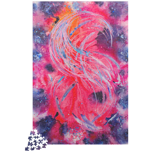 As The Caged Bird Sings - Abstract Art Puzzle by San Diego artist Michael Carini
