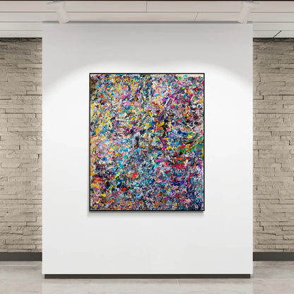 Valuable abstract art by artist Michael Carini. Exquisite interior design and decor in Santa Fe.