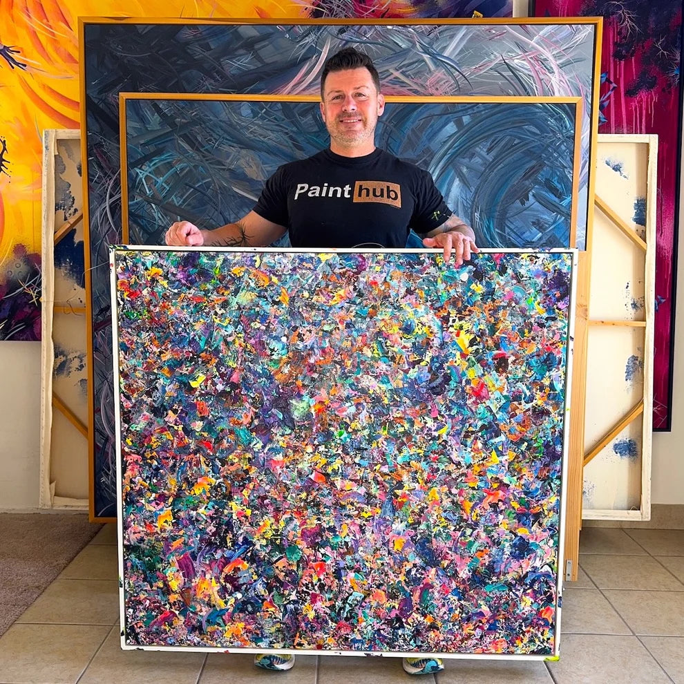 Valuable abstract art by artist Michael Carini. Exquisite interior design and decor in Carlsbad.