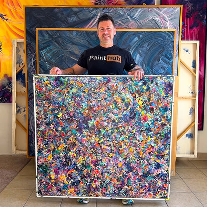 Valuable abstract art by artist Michael Carini. Exquisite interior design and decor in Carlsbad.