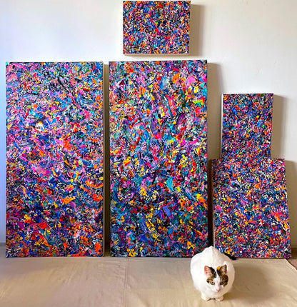 Valuable abstract art by artist Michael Carini. Exquisite interior design and decor in Rancho Santa Fe and Carmel Valley.