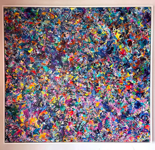 Valuable abstract art by artist Michael Carini. Exquisite interior design and decor in La Jolla.