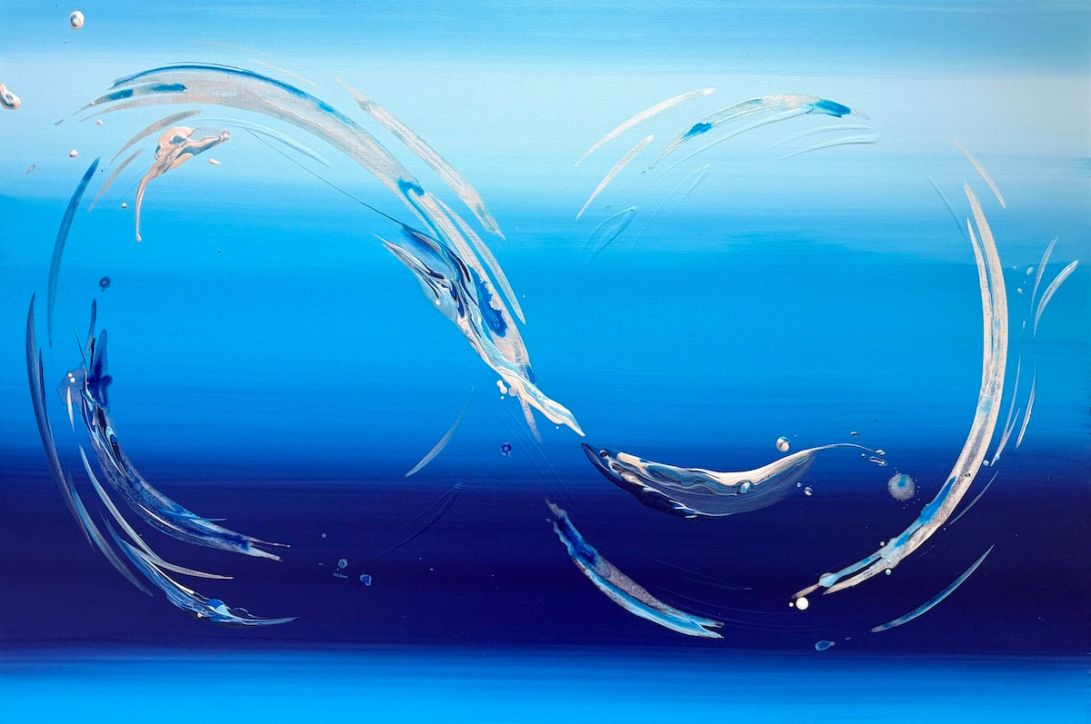 Ocean themed abstract art by contemporary abstract artist Michael Carini of Carini Arts in La Jolla