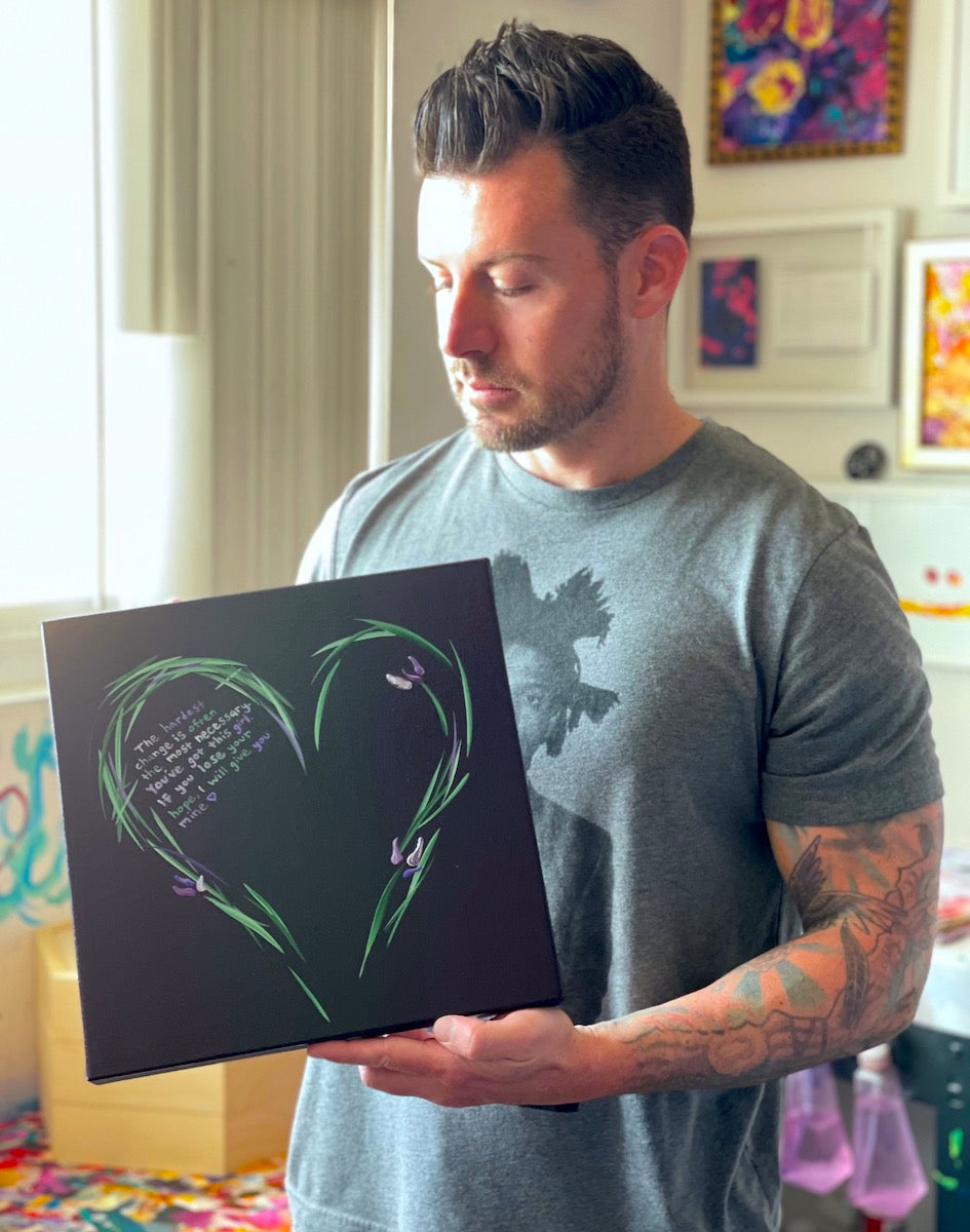 Michael Carini custom heart paintings