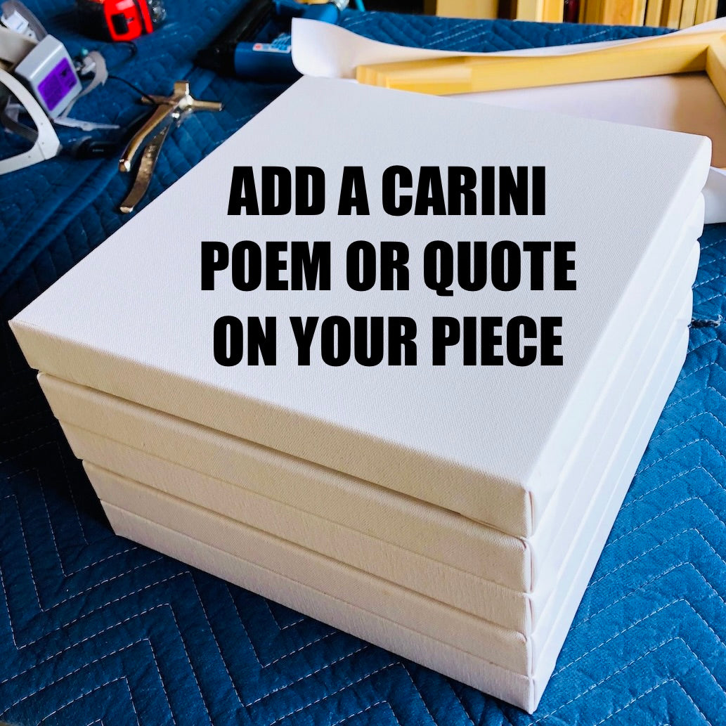 Michael Carini poems can be added to your custom commissions 