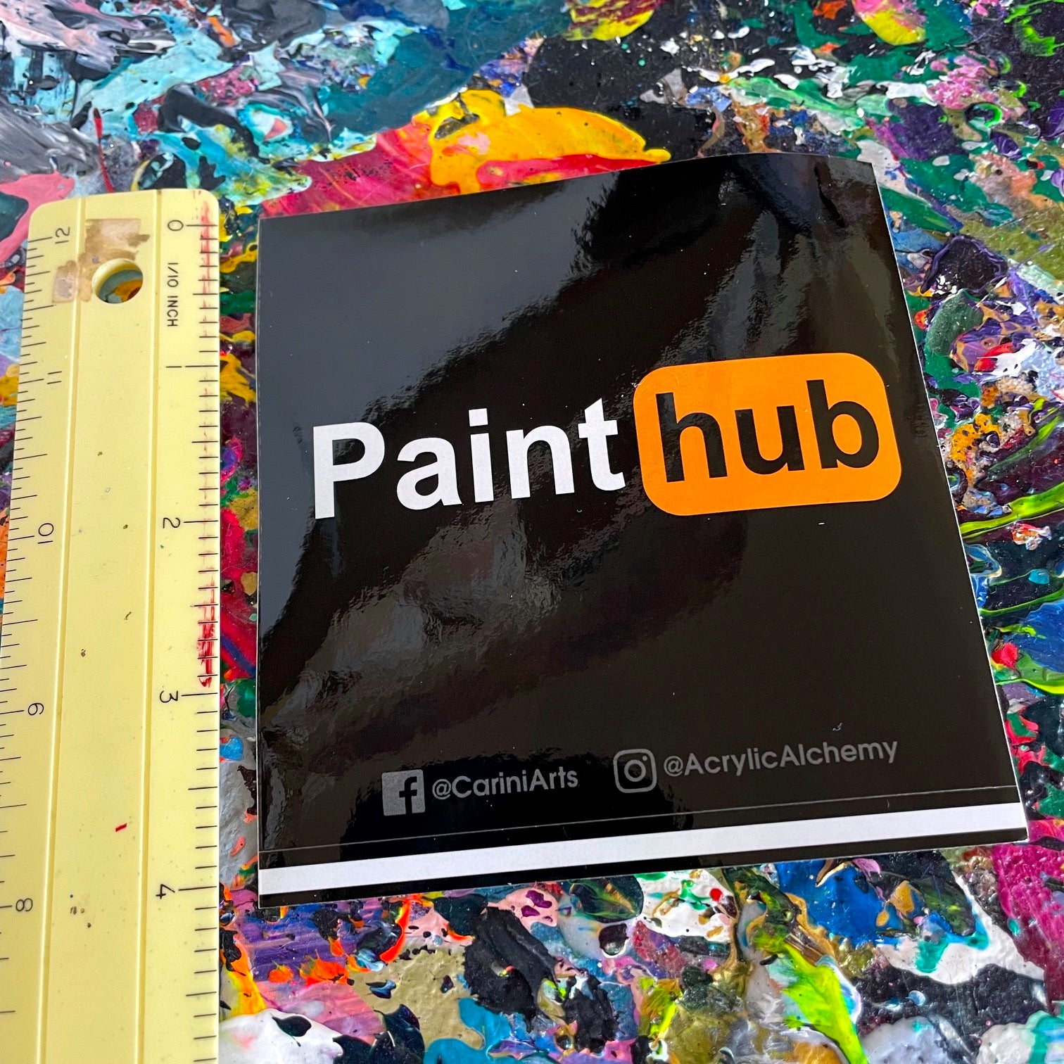 Michael Carini paint hub sticker