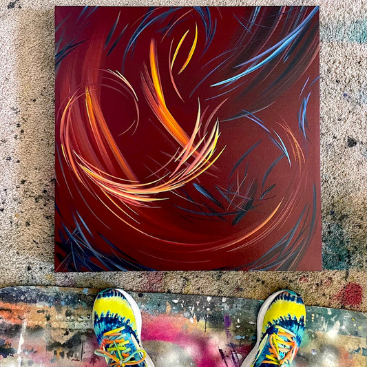Michael Carini's beautiful phoenix rising paintings