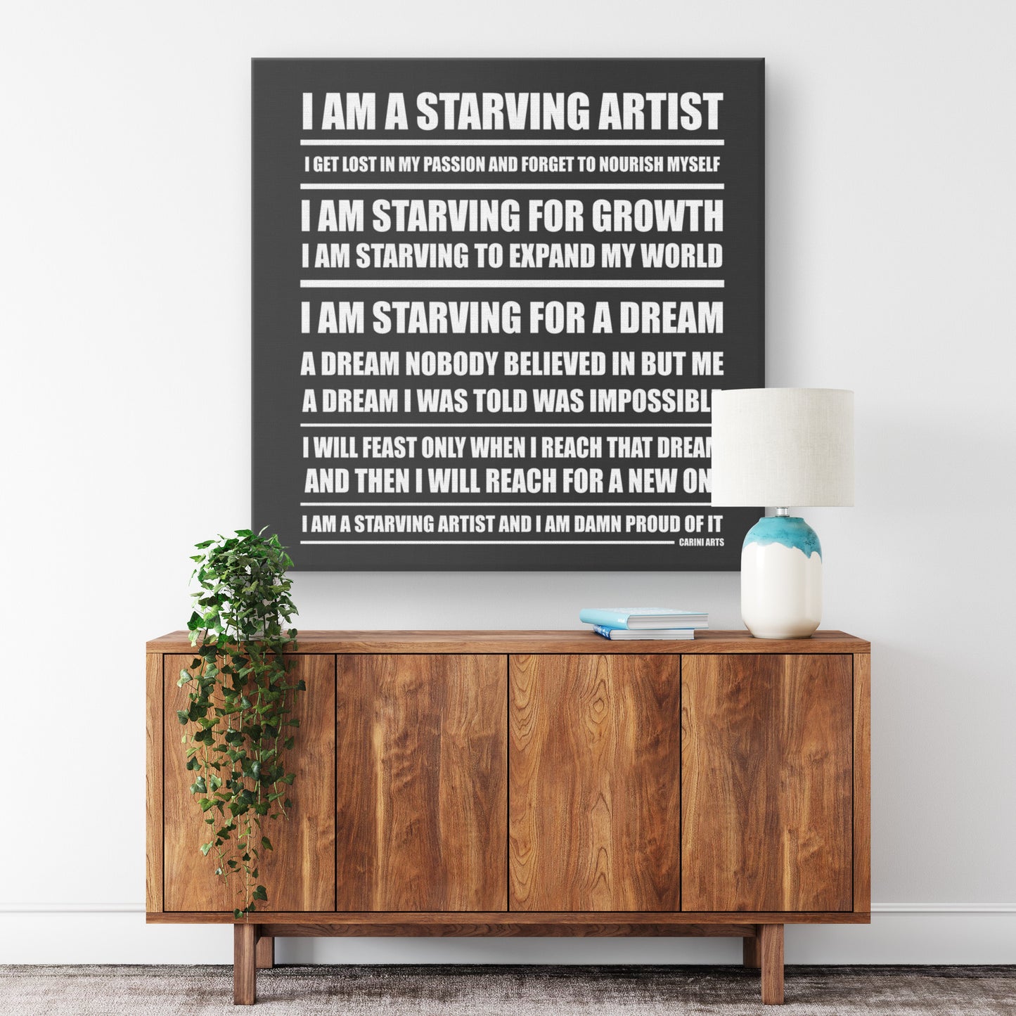 Michael Carini artist quotes about being a starving artist