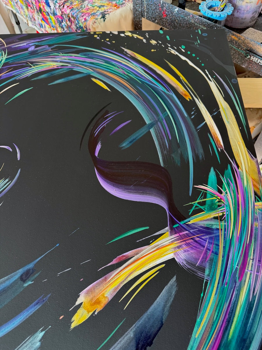 Stunning abstract and and acrylic paintings by artist to watch Michael Carini in Del Mar, CA