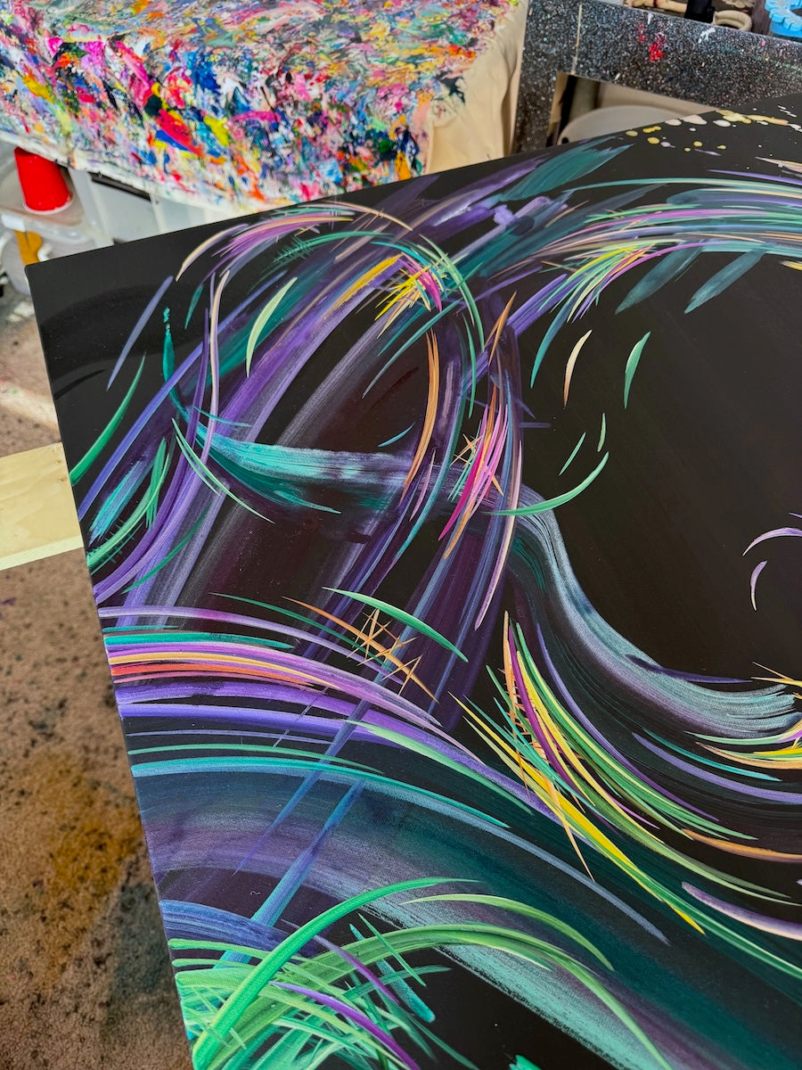 Stunning abstract and and acrylic paintings by artist to watch Michael Carini in Rancho Santa Fe