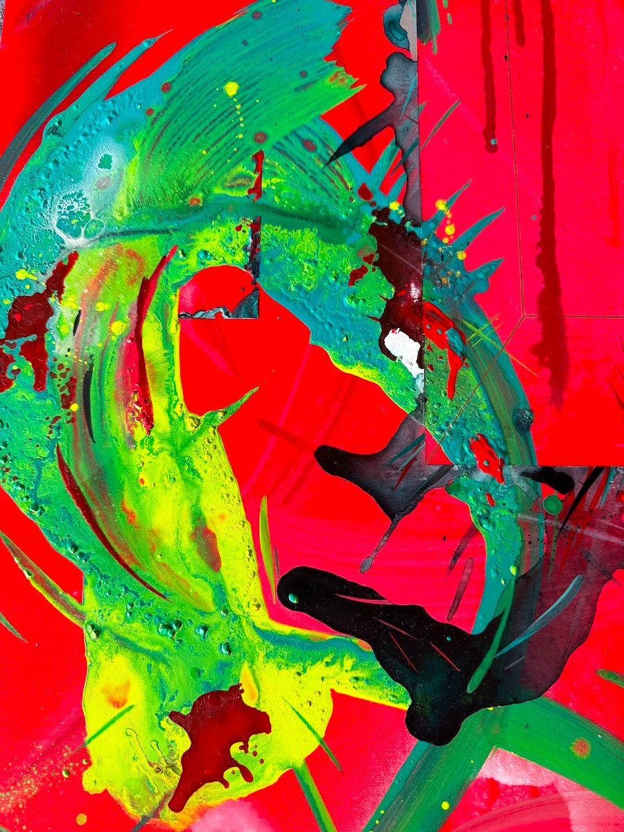 Geometric abstraction by rising artist Michael Carini of Carini Arts. Unique and original contemporary art in Palm Springs.
