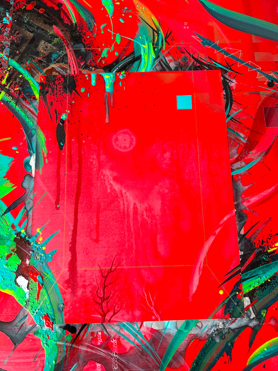 Geometric abstraction by rising artist Michael Carini of Carini Arts. Unique and original contemporary art in Socal.