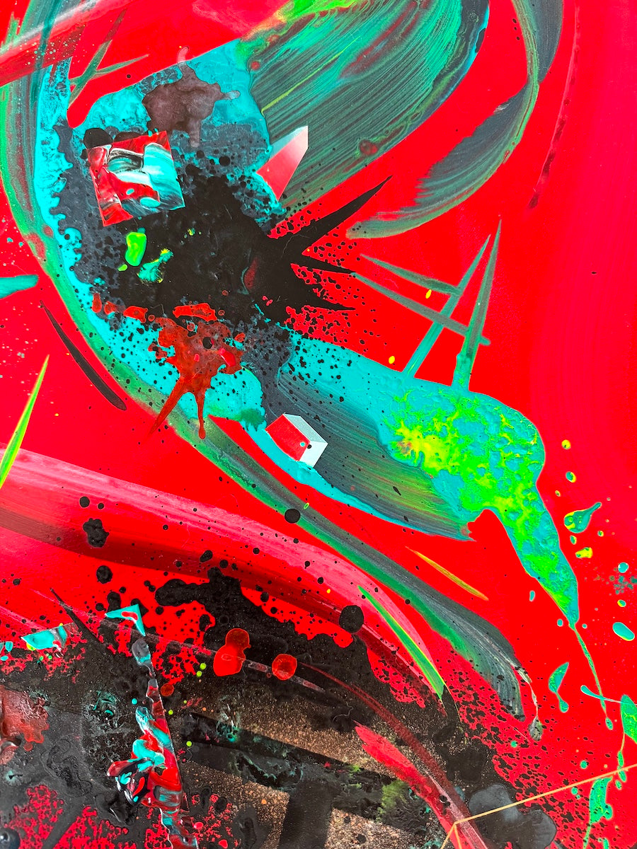 Geometric abstraction by rising artist Michael Carini of Carini Arts. Unique and original contemporary art in Hillcrest.