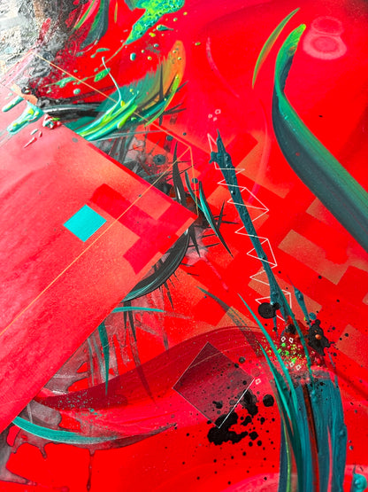 Geometric abstraction by rising artist Michael Carini of Carini Arts. Unique and original contemporary art in Beverly Hills.