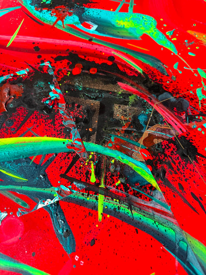 Geometric abstraction by rising artist Michael Carini of Carini Arts. Unique and original contemporary art in Del Mar.