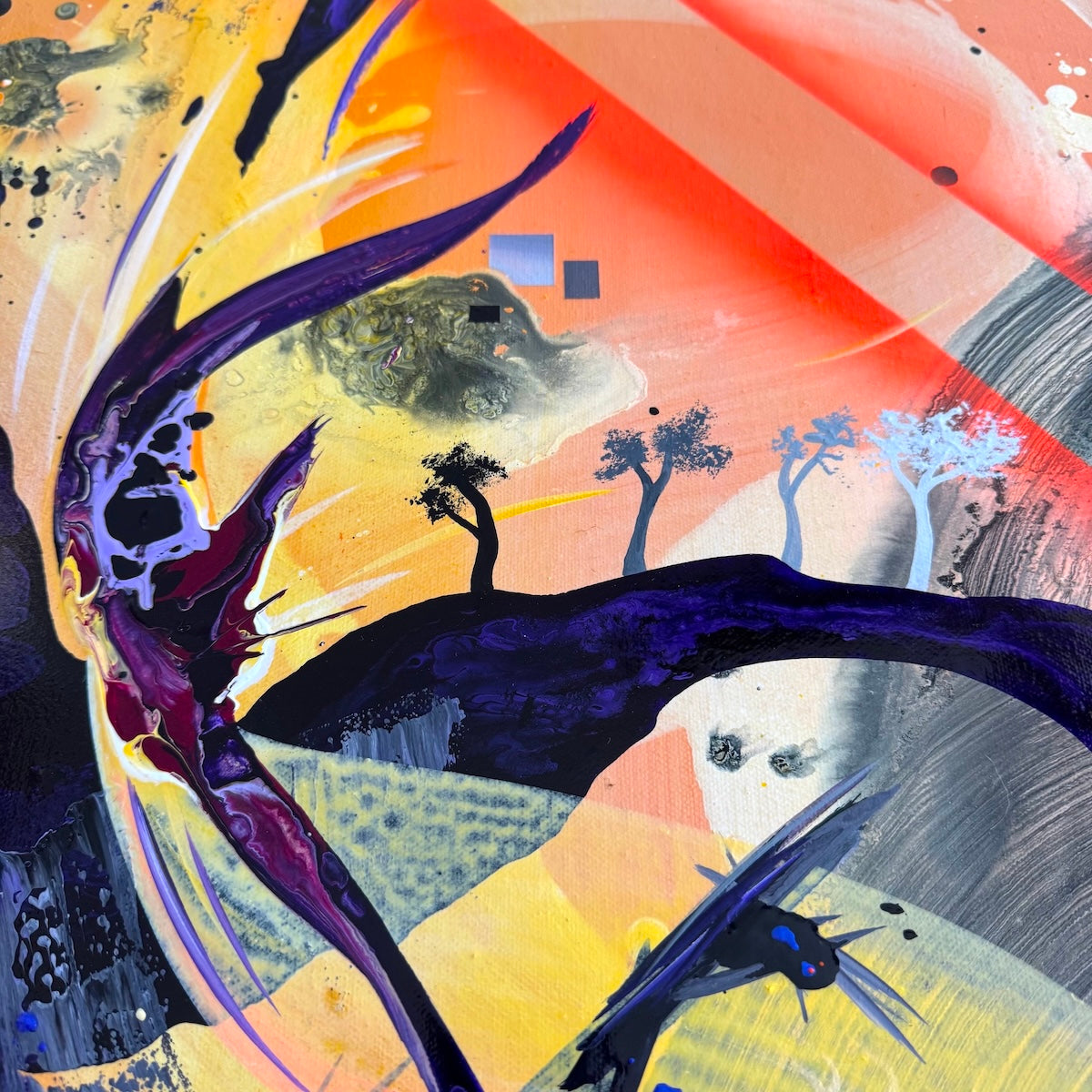 Stunning contemporary art by abstract artist and Acrylic Alchemist Michael Carini in Oceanside