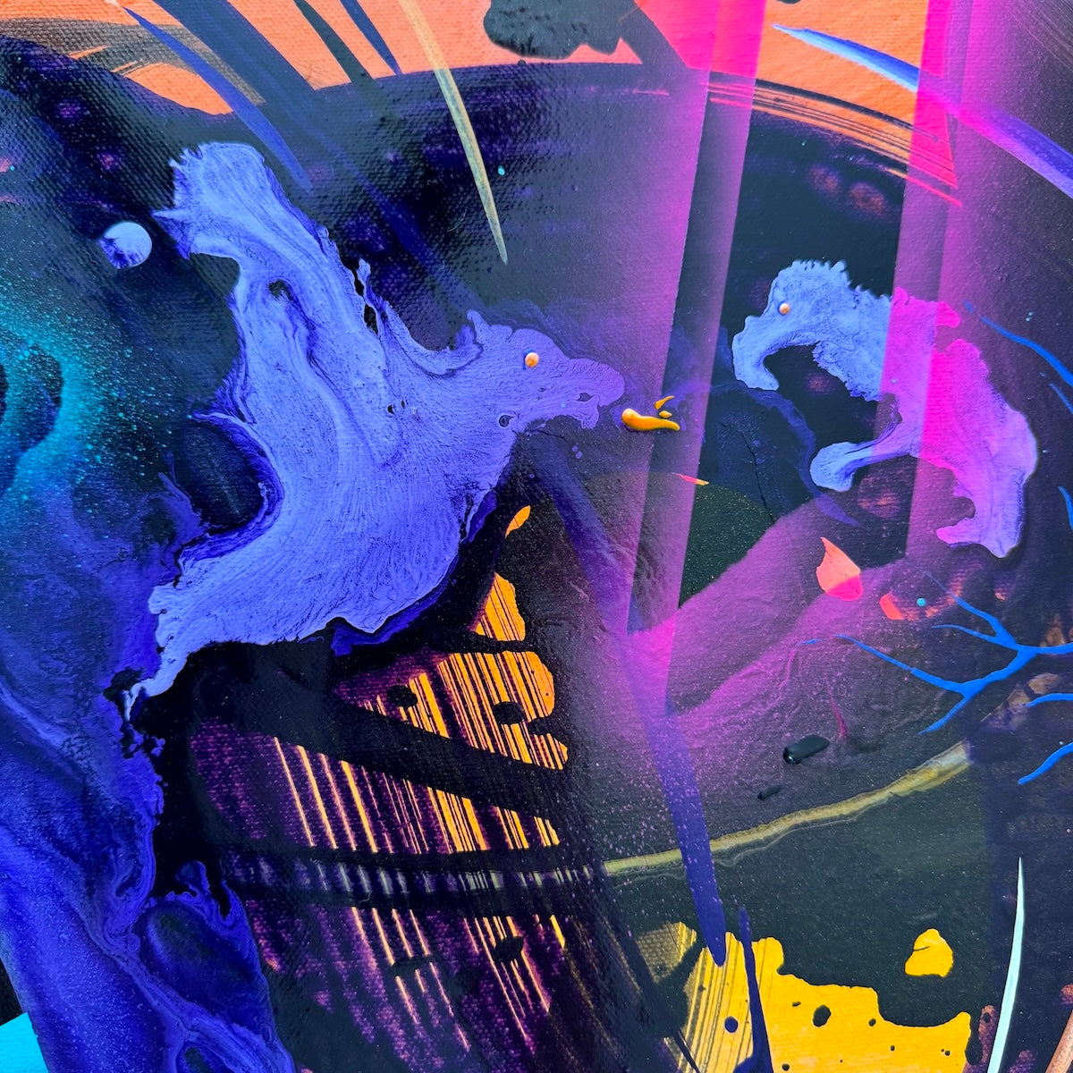 Stunning contemporary art by abstract artist and Acrylic Alchemist Michael Carini in Coronado