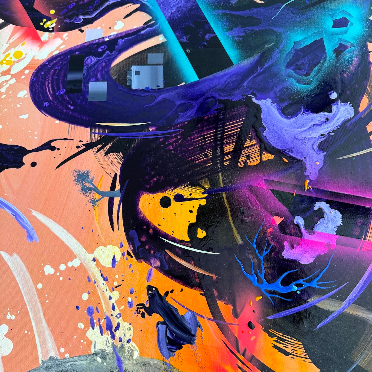 Stunning contemporary art by abstract artist and Acrylic Alchemist Michael Carini in Del Mar