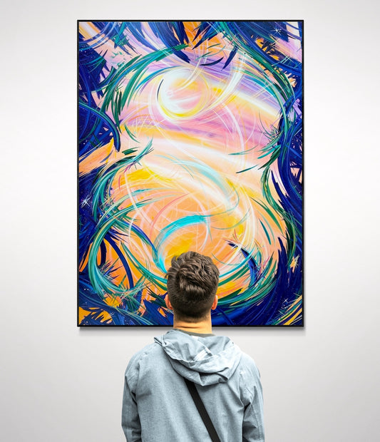 The Alchemist's Gate And The Light Transmuted Through Darkness - Original Abstract Painting by San Diego artist Michael Carini