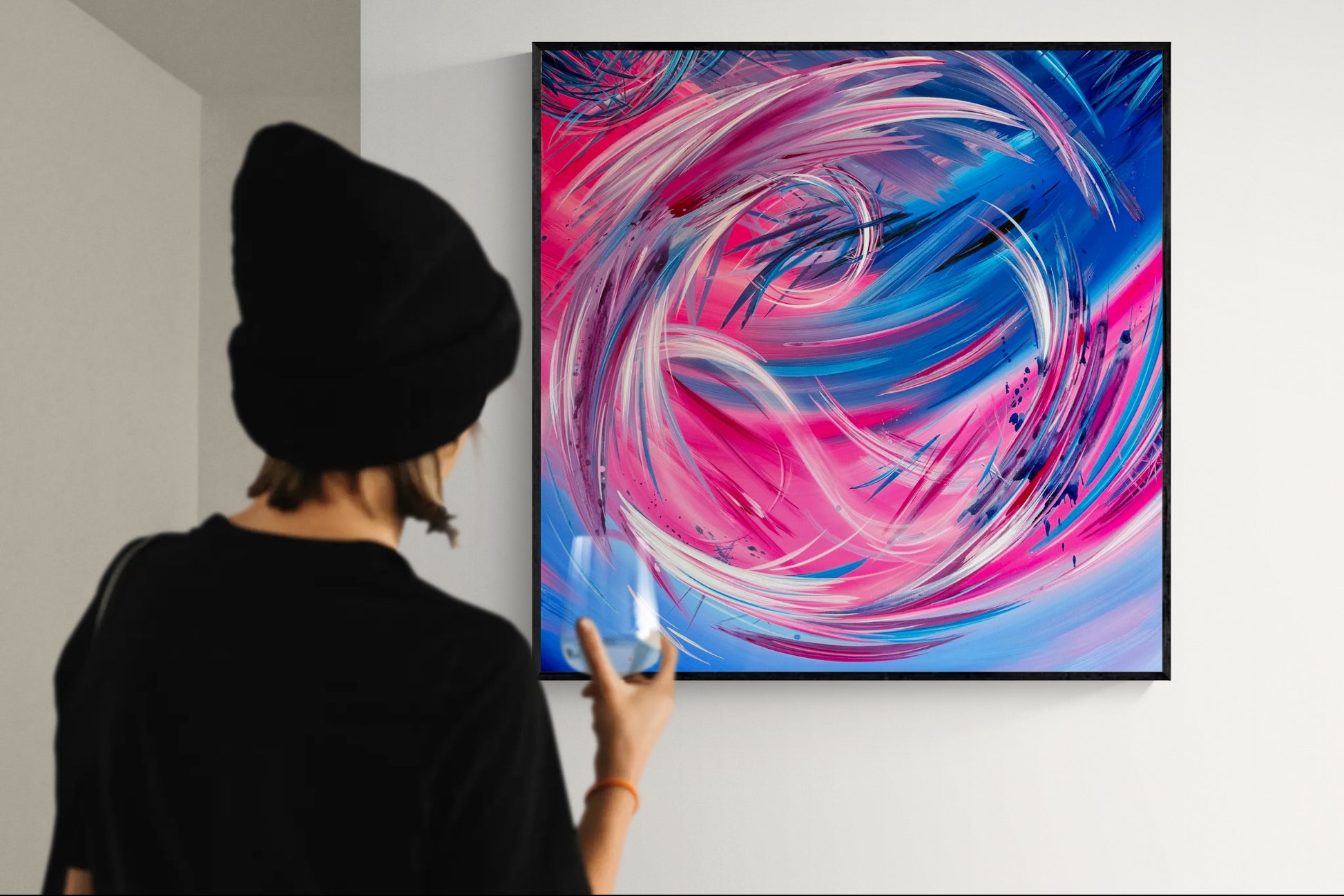 Michael Carini gallery artwork inspired by traumatic brain injury. Unique contemporary abstract art in La Jolla.