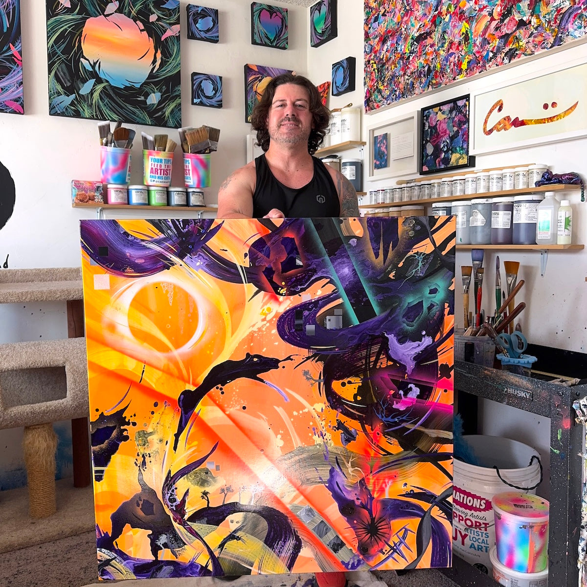 Stunning contemporary art by abstract artist and Acrylic Alchemist Michael Carini in Palm Springs