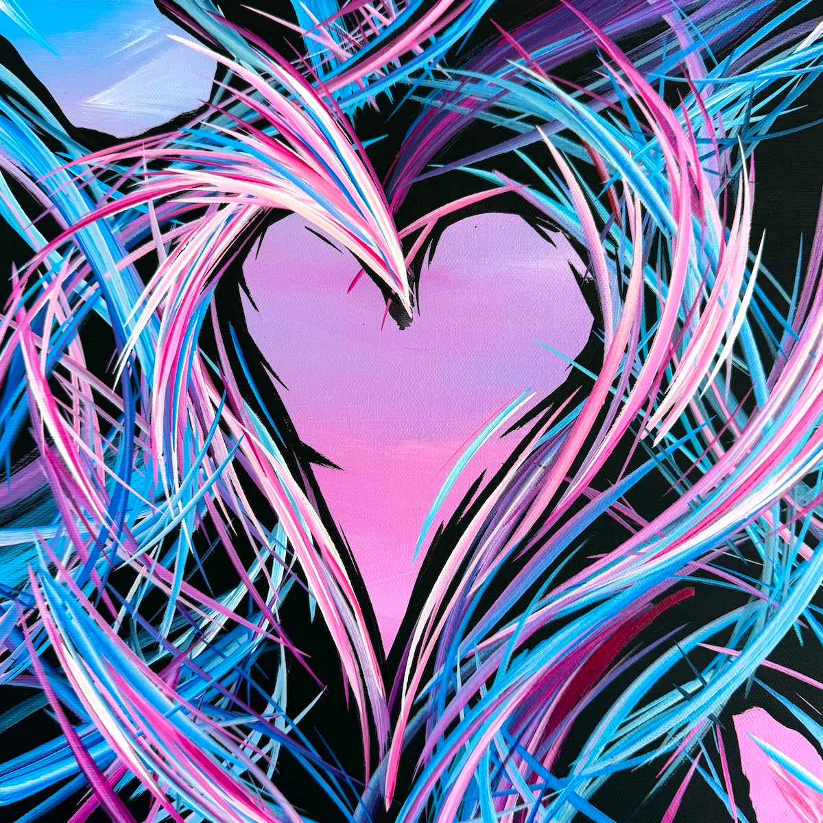 Heart art by contemporary artist and abstract painter Michael Carini in Los Angeles